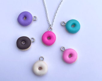 Dainty doughnut necklace, donut lover gift, food jewellery