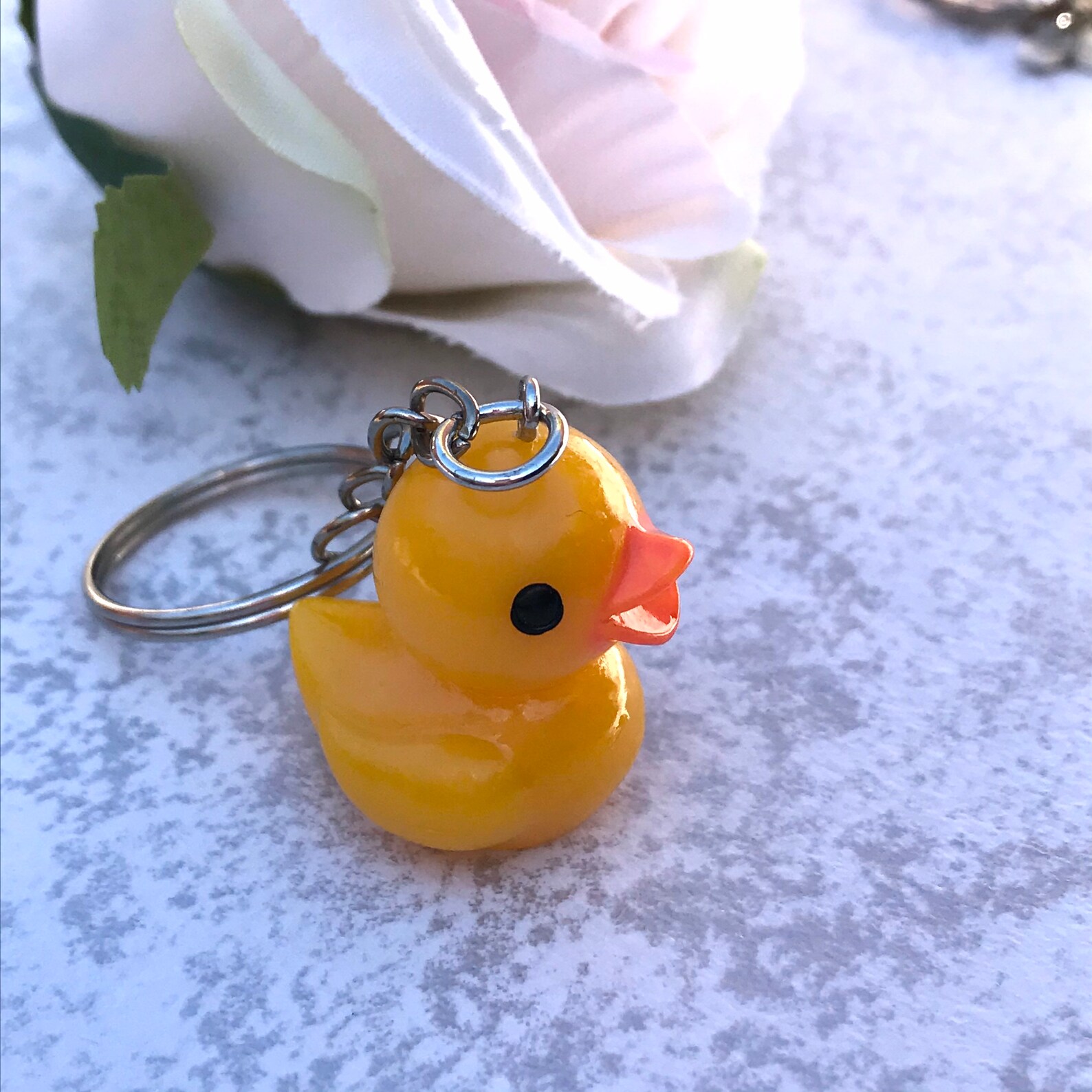 Cute duck keyring rubber duck keychain kawaii keyring | Etsy