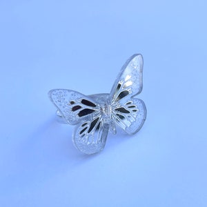 Butterfly adjustable ring, novelty ring, butterfly jewellery, dollette, kawaii ring, cottagecore ring, harajuku, y2k