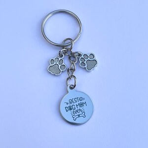 Dog owners keyring, best dog mum keyring, gift for dog lover, dog lover gift, small keyring