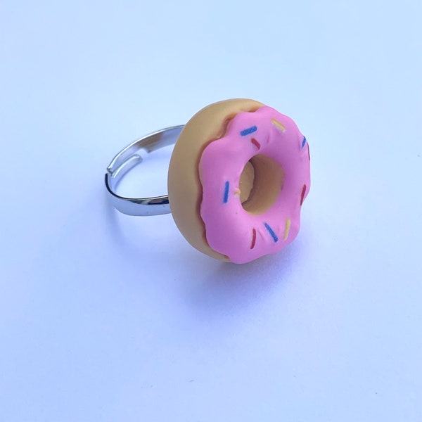 Doughnut adjustable rings, donut novelty ring, kawaii ring, kidcore ring