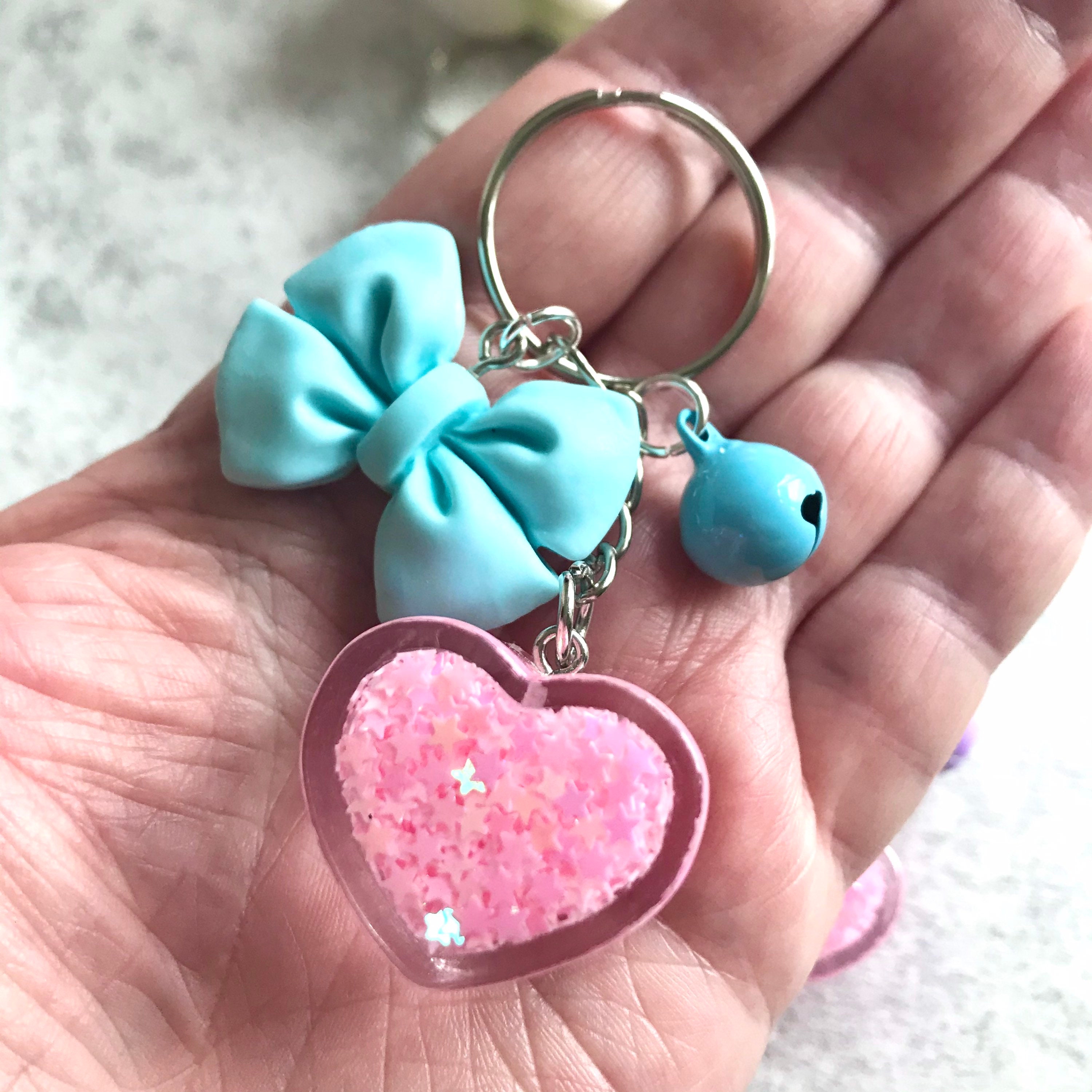 SPARKLE HEART KEYRING AND CLIP – traceytanner
