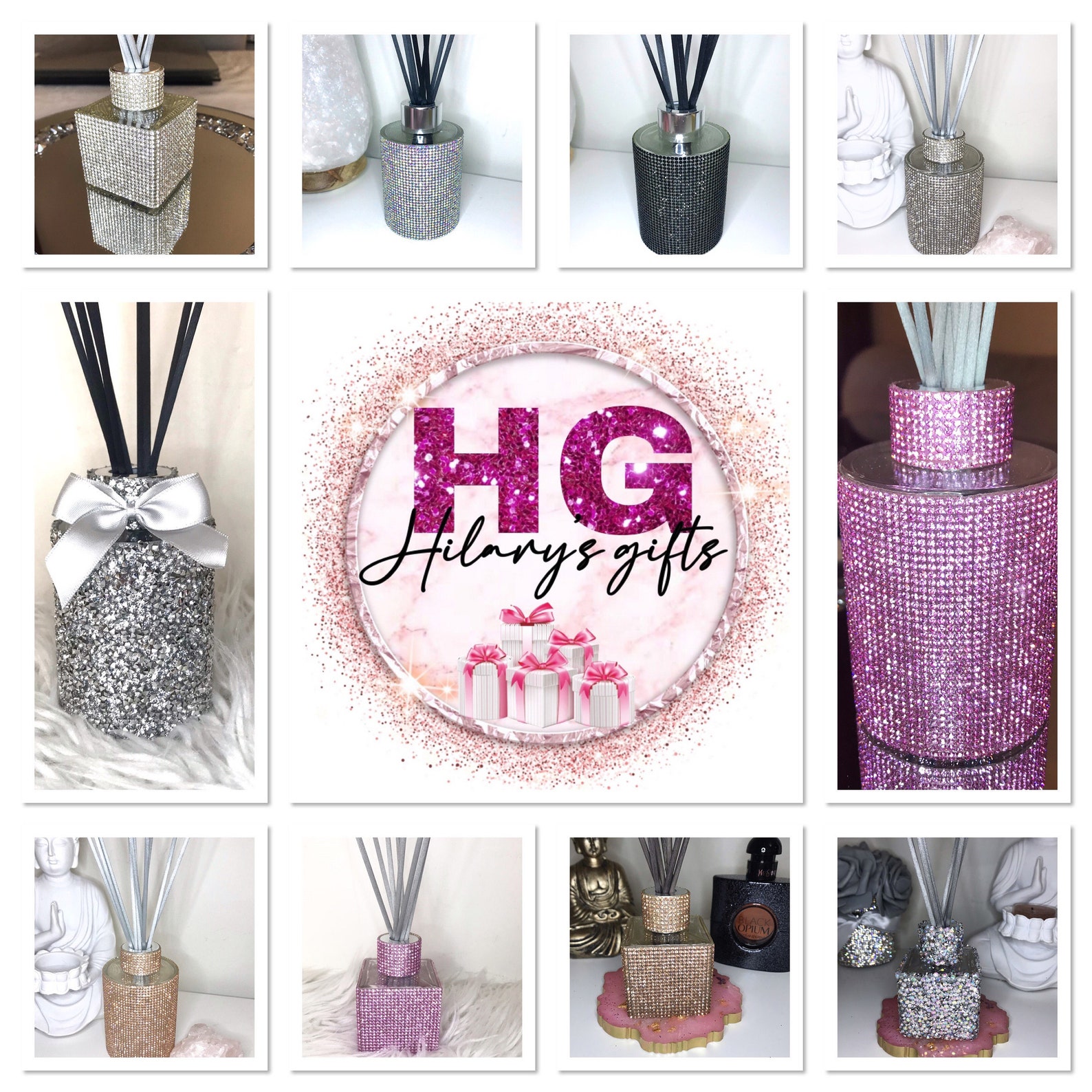 Bling Reed Diffuser Bottlelarge Rhinestone Covered Empty Reed - Etsy UK