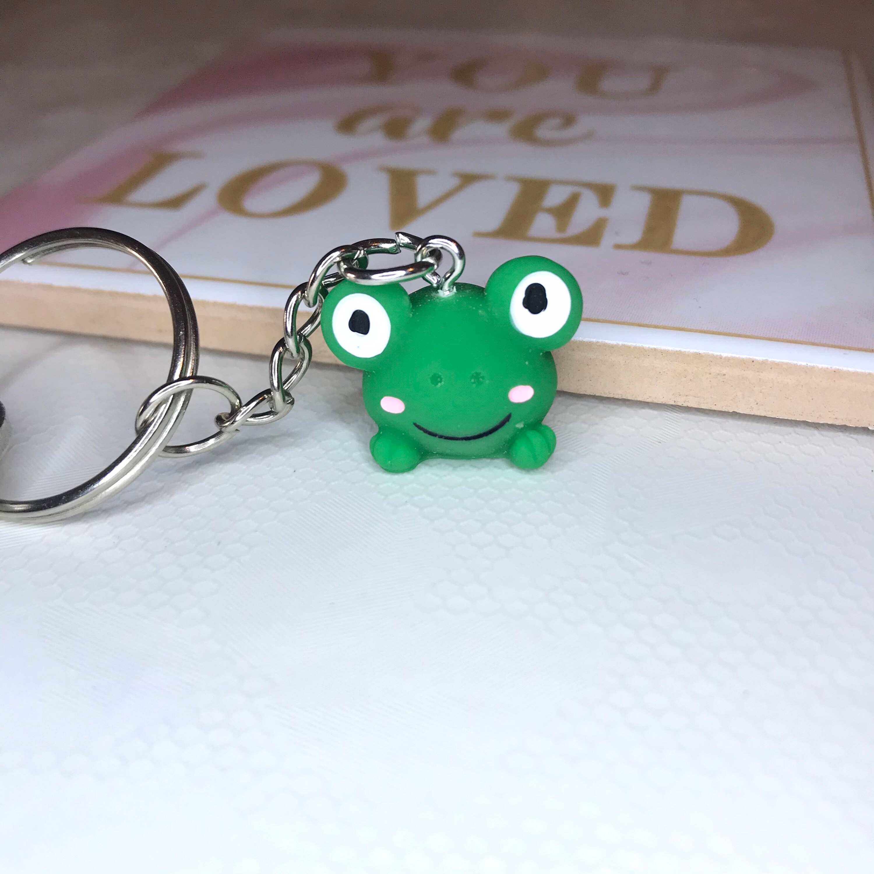 Cute frog keyringfrog keychainnovelty keyringfun quirky key Etsy