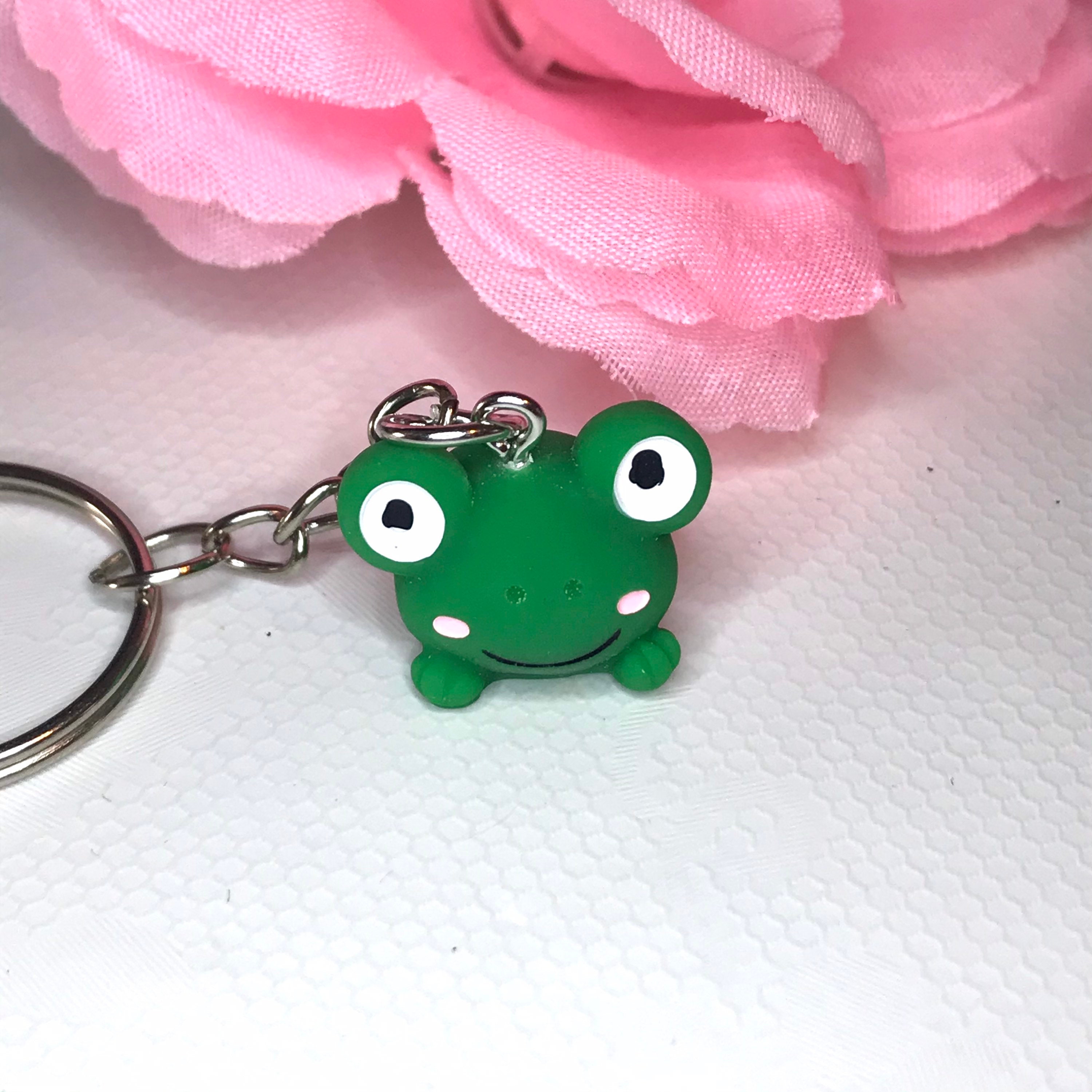 Cute frog keyringfrog keychainnovelty keyringfun quirky key Etsy