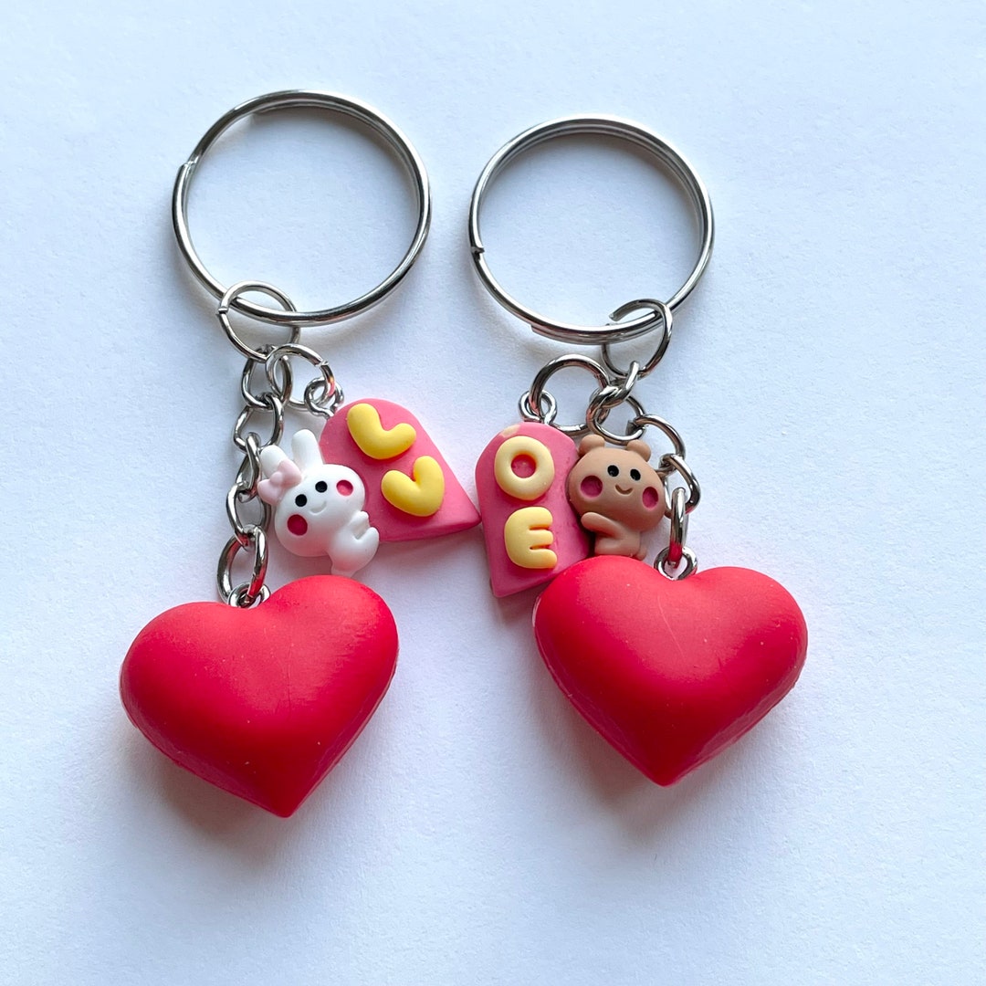 Matching Keyrings, Cute Gift for Partner, Gift for Best Friend, Novelty