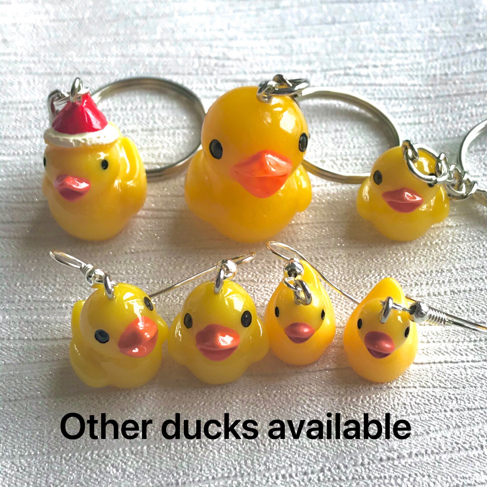 Cute duck keyringrubber duck keychain kawaii keyringnovelty Etsy