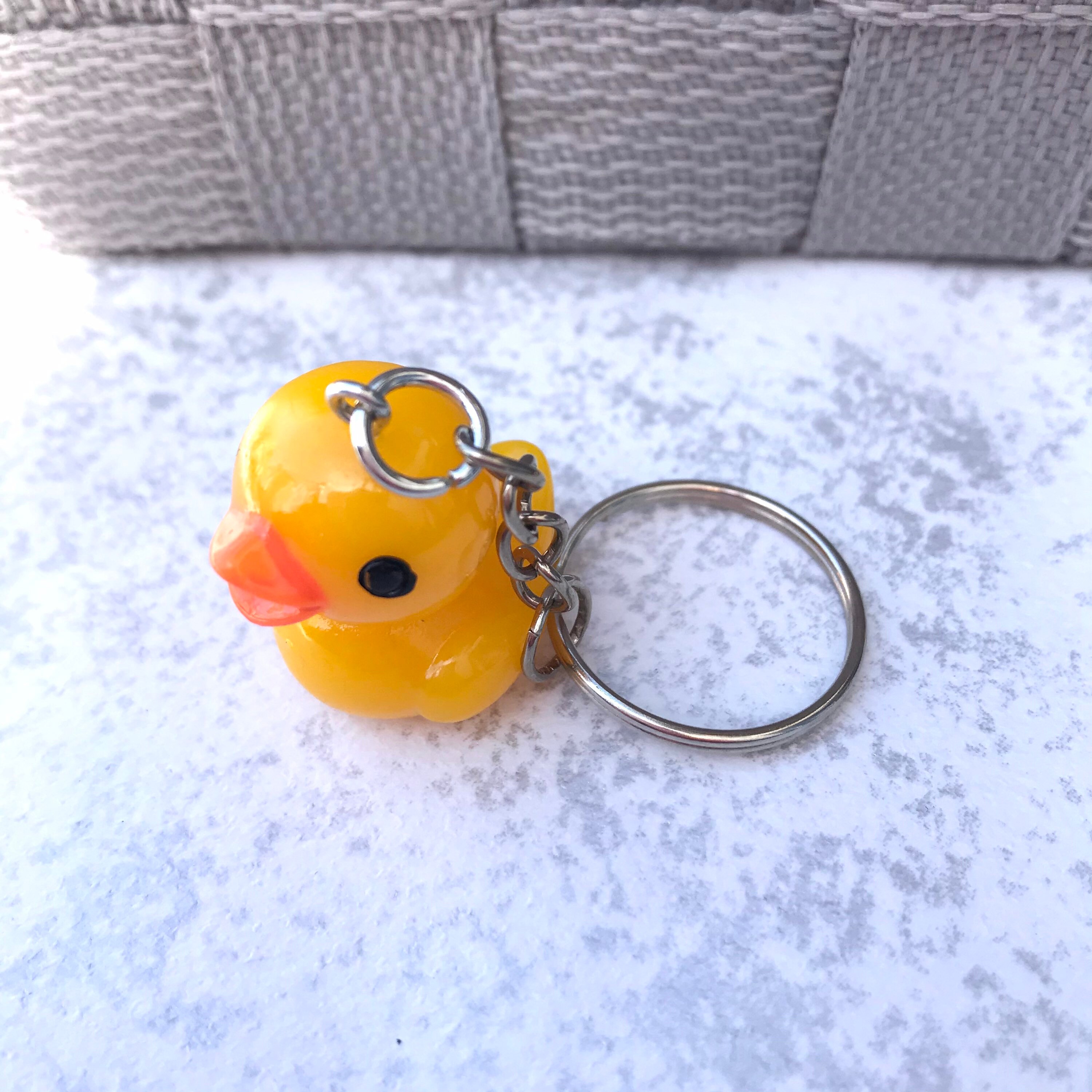 Cute duck keyring rubber duck keychain kawaii keyring Etsy
