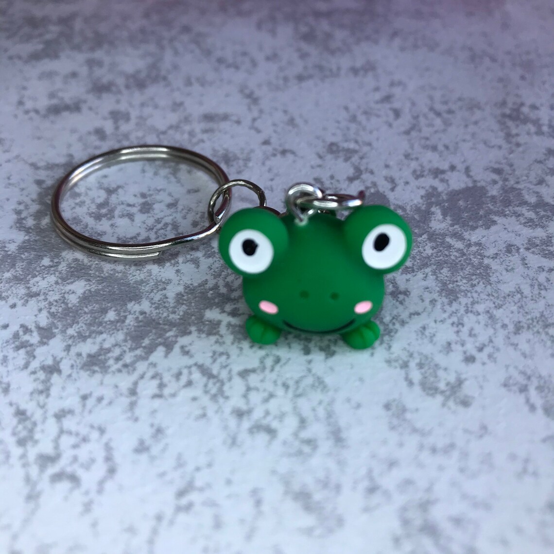 Cute frog keyring kawaii keychain frog keychain novelty Etsy
