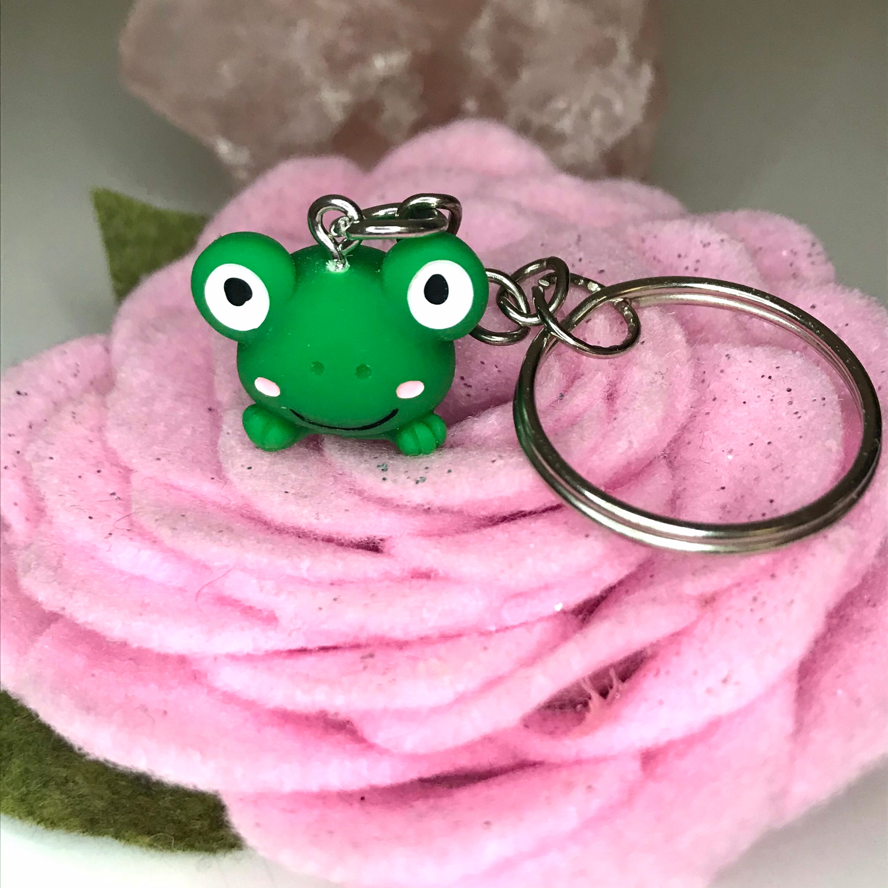 Cute frog keyringfrog keychainnovelty keyringfun quirky key Etsy