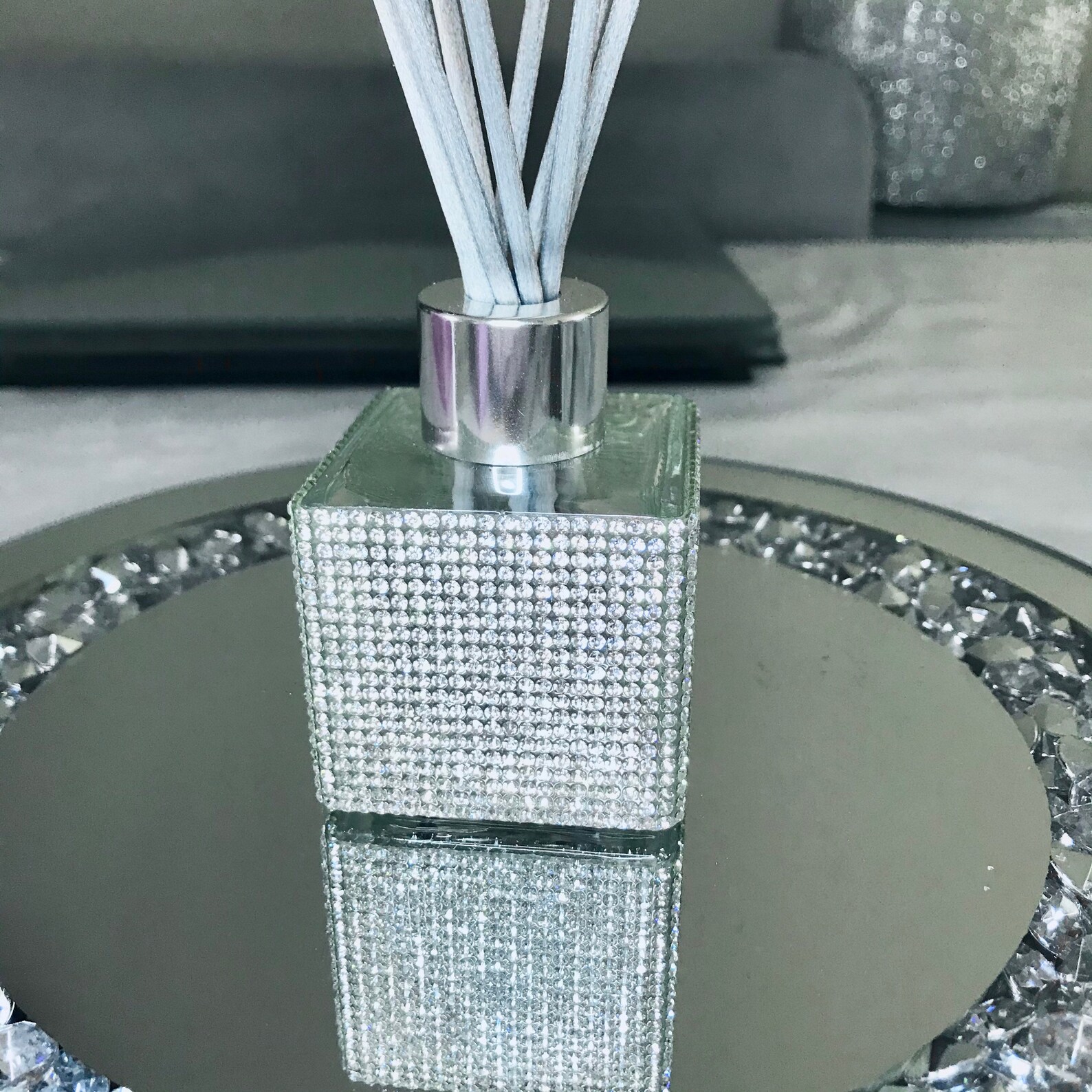 Rhinestone encrusted Reed diffuser bottleempty Reed Etsy