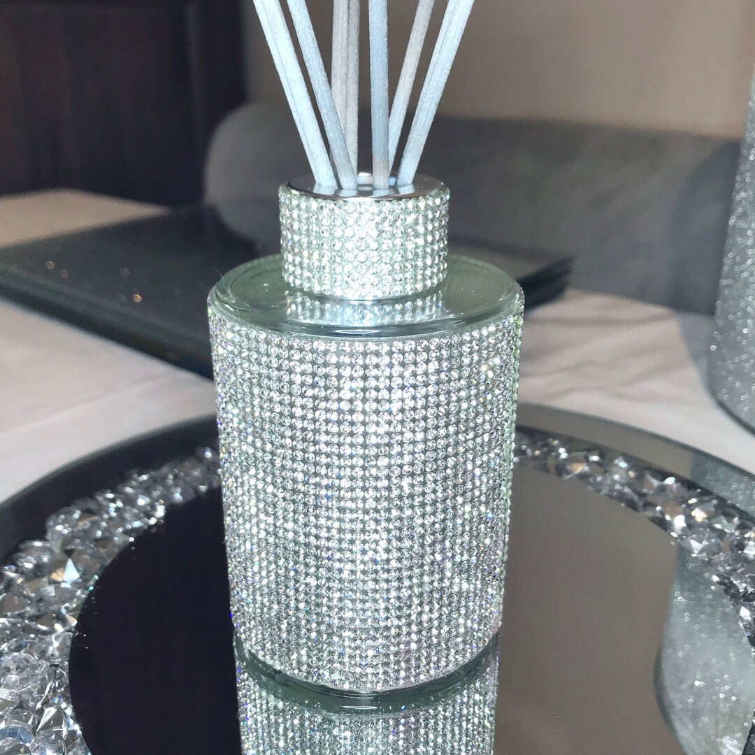 Bling Reed Diffuser Bottle,large Rhinestone Covered Empty Reed Diffuser ...