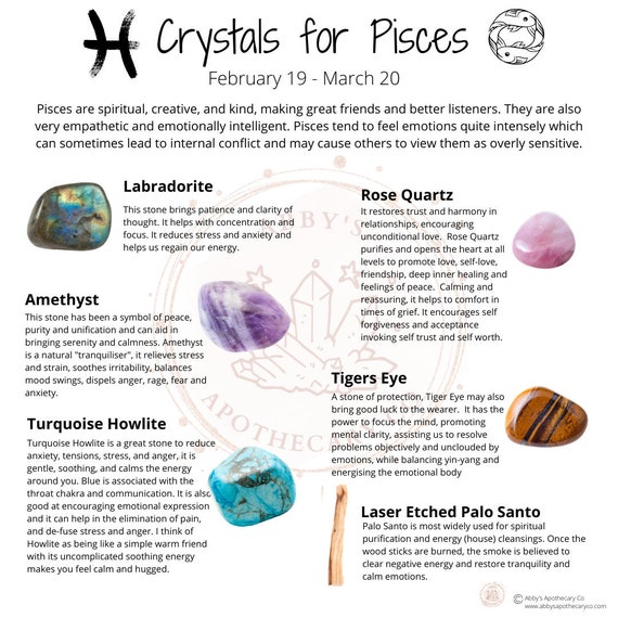 Custom Pisces Zodiac Crystal Kit | Etsy