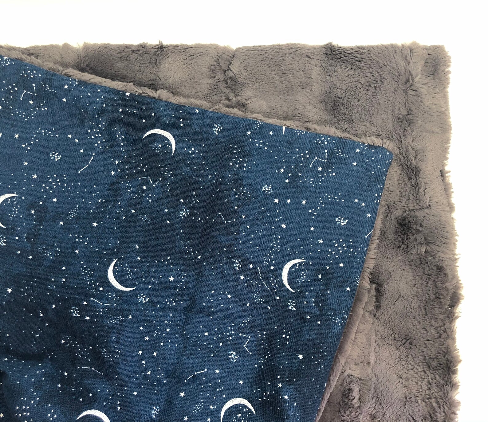 Moon and Stars Baby Blanket Outer Space Nursery Theme Moon Etsy