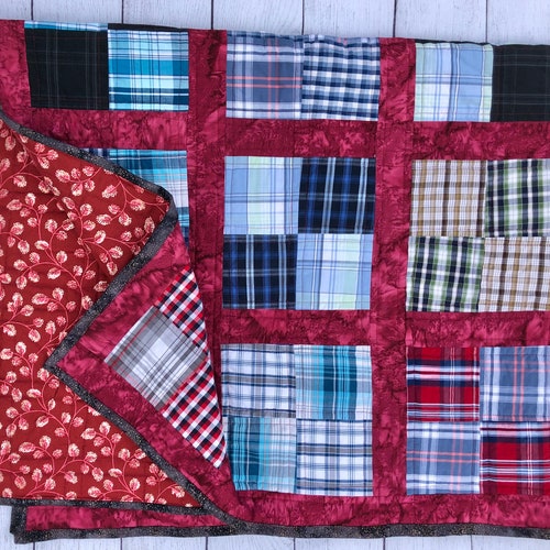 Quilt Made From Loved Ones Clothes Memory Blanket for Mom or - Etsy