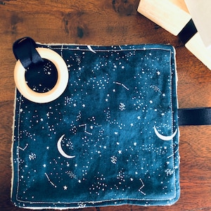 Moon and Stars Baby Sensory Toy, Crinkle Toy, Outer Space Nursery Theme, Moon, Stars, Constellations, Baby Boy, Learning and Developmental