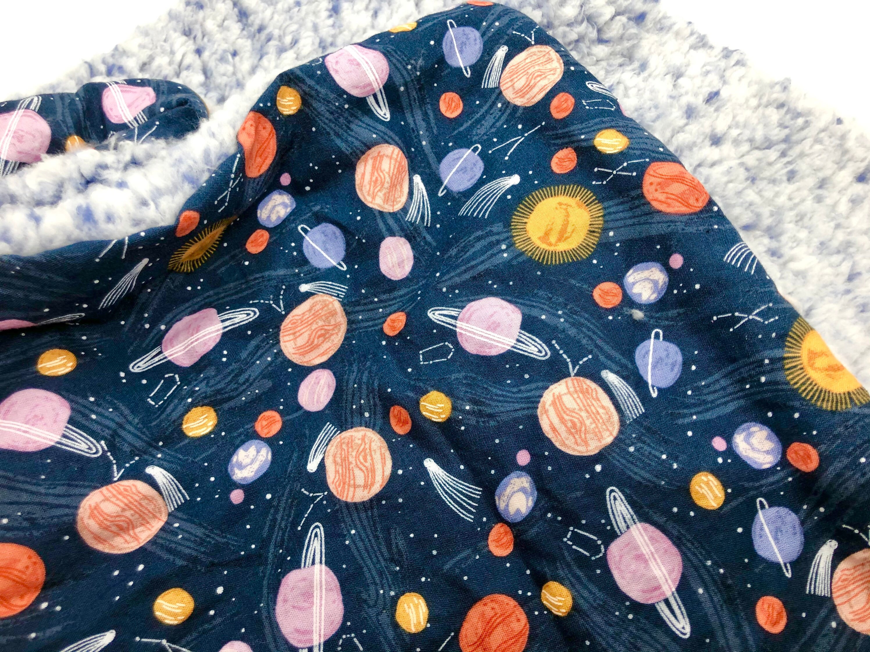 Galaxy Baby Blanket Outer Space Nursery Theme Moon Etsy