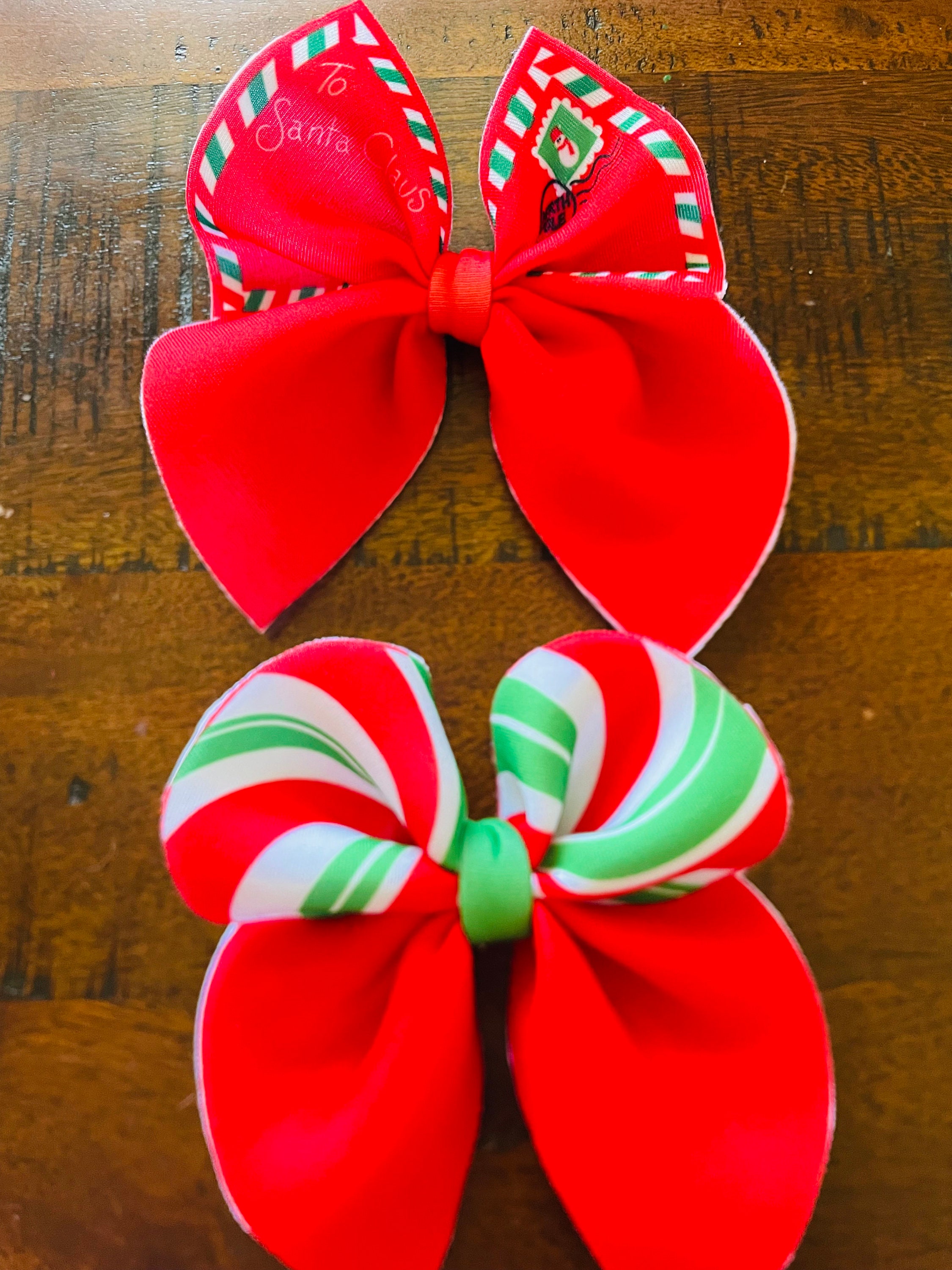Christmas Hair Bow With Alligator Clip, Holiday Accessories - Etsy