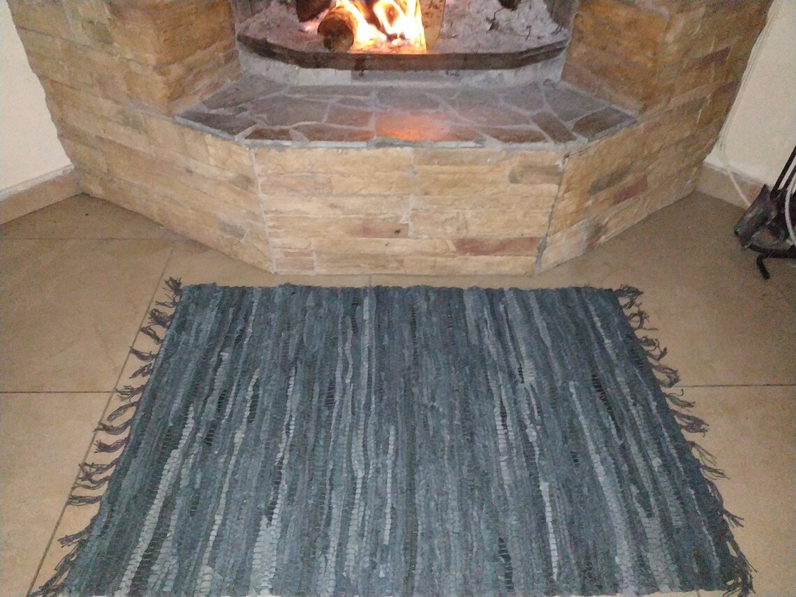 Rustic Fireproof Fireplace Carpet Gray Hearth Fire Resistant Etsy