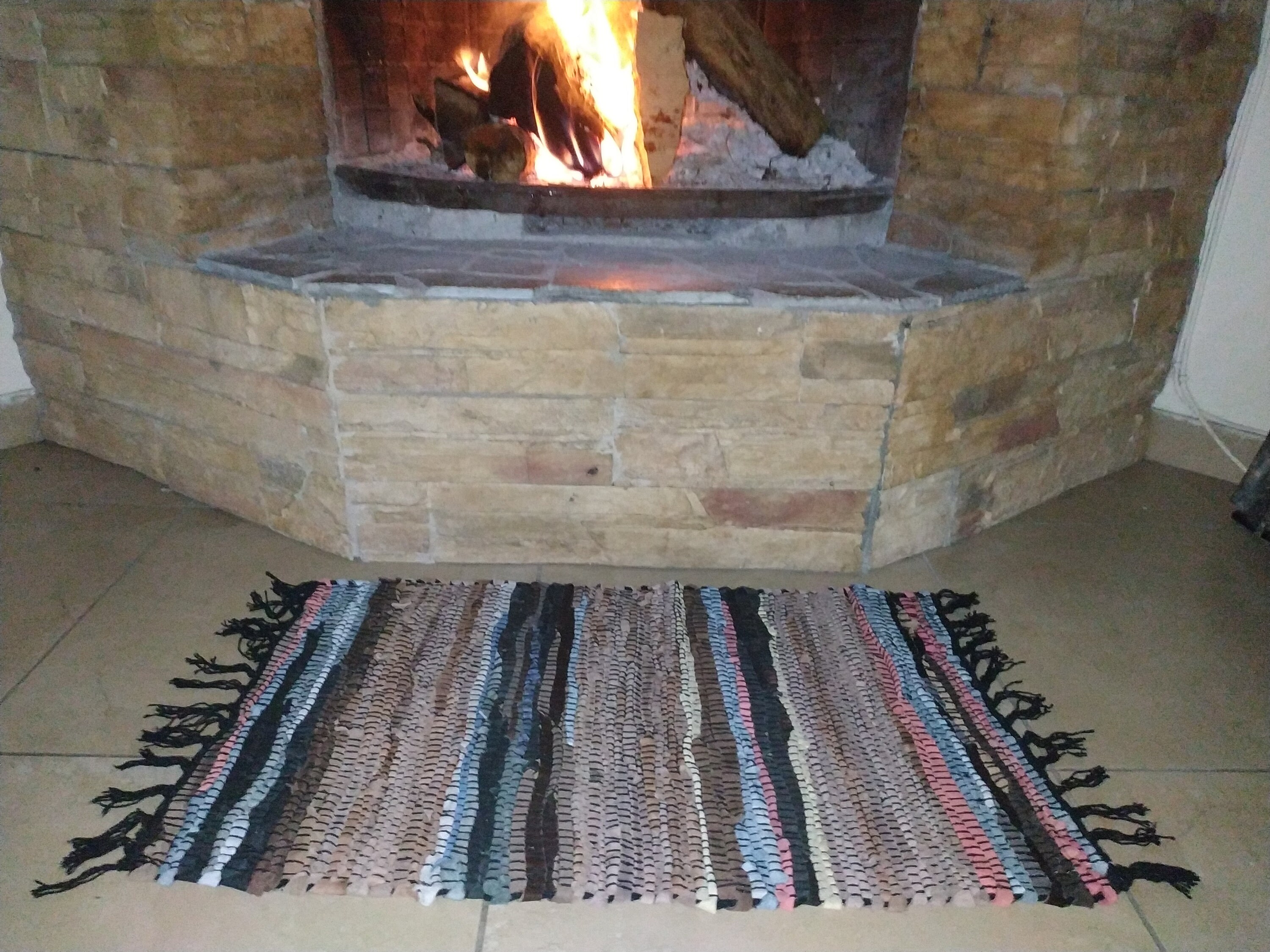 Rustic Fire Chimenea chimenea alfombra Hearth resistente al | Etsy