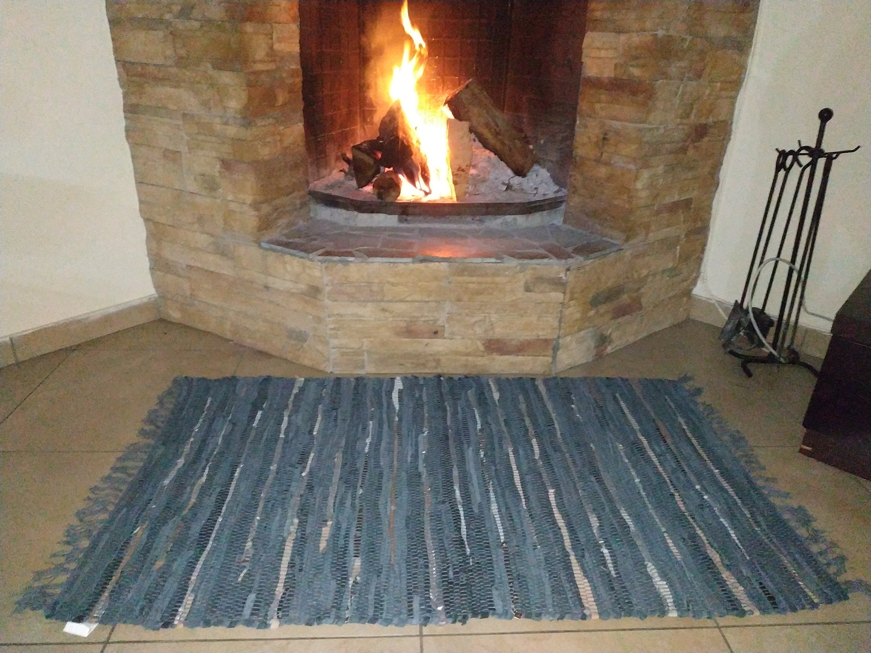 Rustic Fireproof Fireplace Carpet Shiny Gray Hearth Fire | Etsy