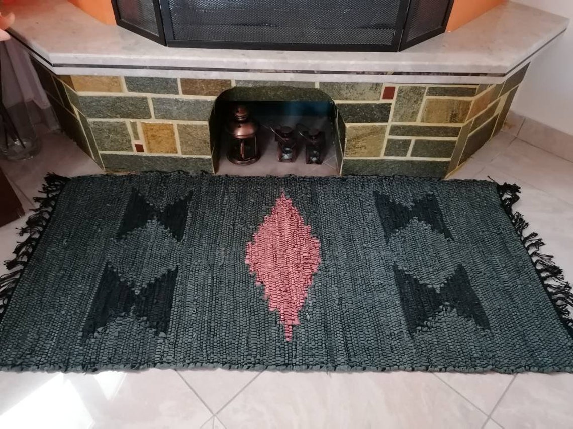 Rustic Fireproof Fireplace Carpet Black with Diamond Hearth Etsy