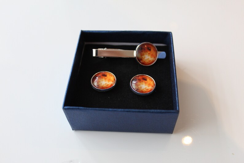 Mars The Red Planet Cufflinks and Tie Clip Planets Cufflinks Cufflinks /& Tie Clip Set Christmas Gifts Under the Stars Cufflink Set