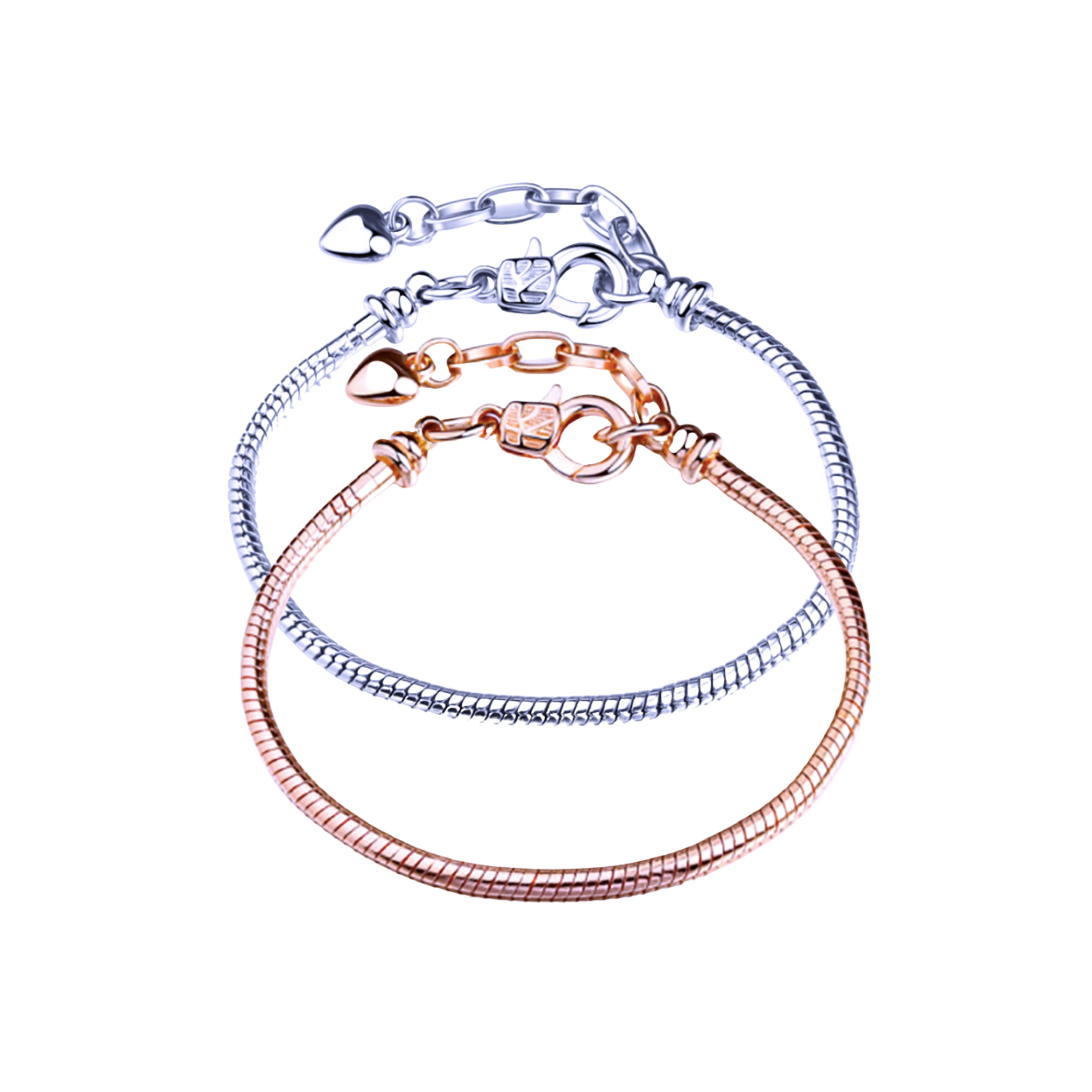 Pandora Style Charm Bracelet Adjustable European Silver Etsy