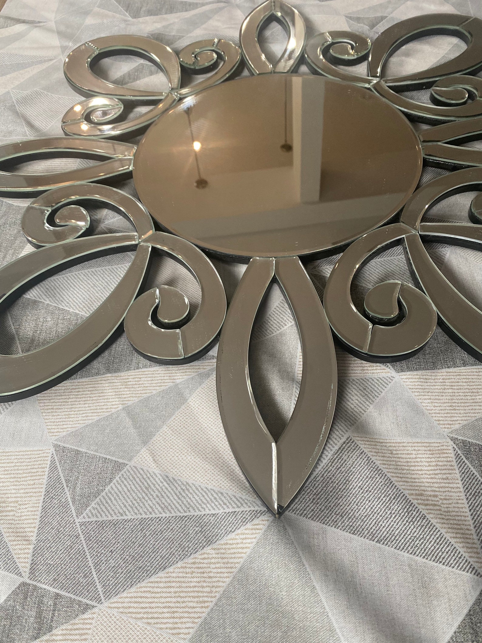 Elegant sun Lighting Reflective Wall Mirror 32x32 large chrome Etsy