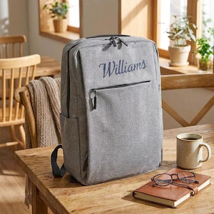 Personalized Laptop Backpack, Custom Name Computer Bag, College Backpack for Men & Women, Travel Work School Bag Gift