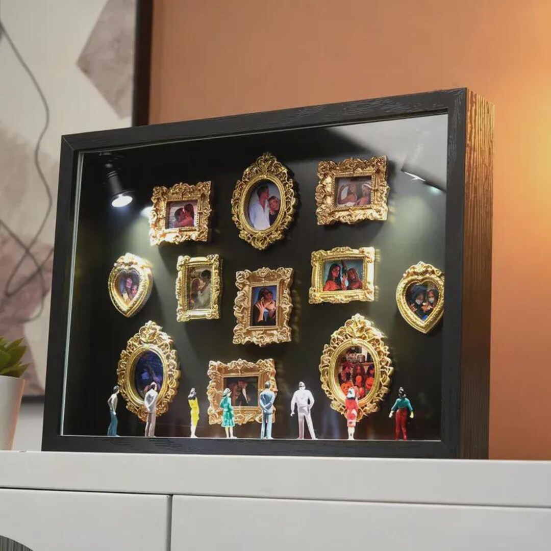 Led Shadow Box Space Personalized LED Shadow Box Frame With Photos, Custom Memory Frame Gift ...