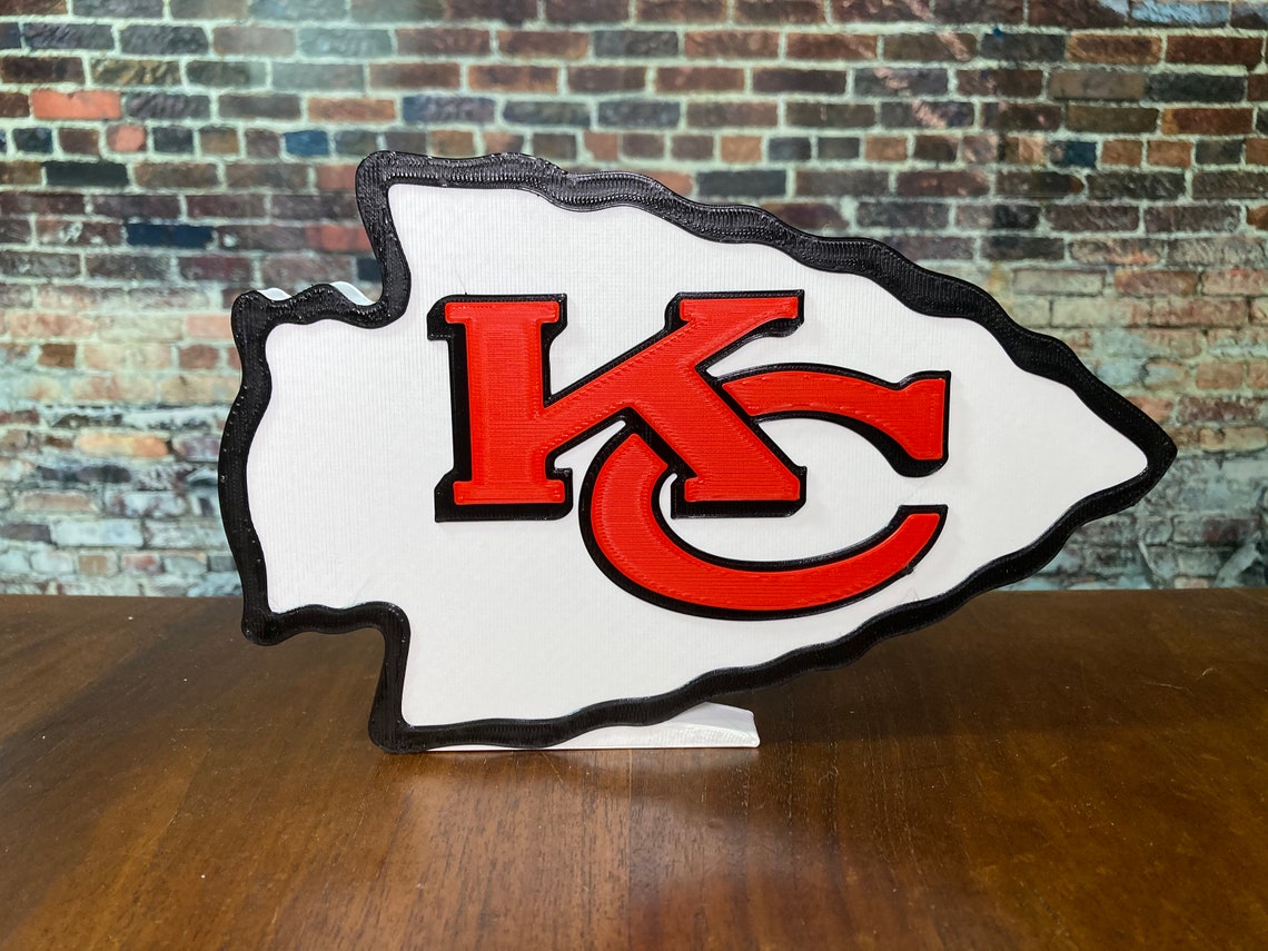 3D Printed Kansas City Chiefs Arrowhead Logo Display | Etsy