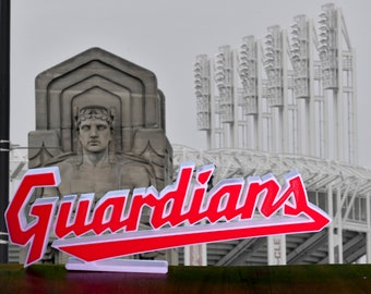 3D Printed Cleveland Guardians Indians Baseball Display Plaque