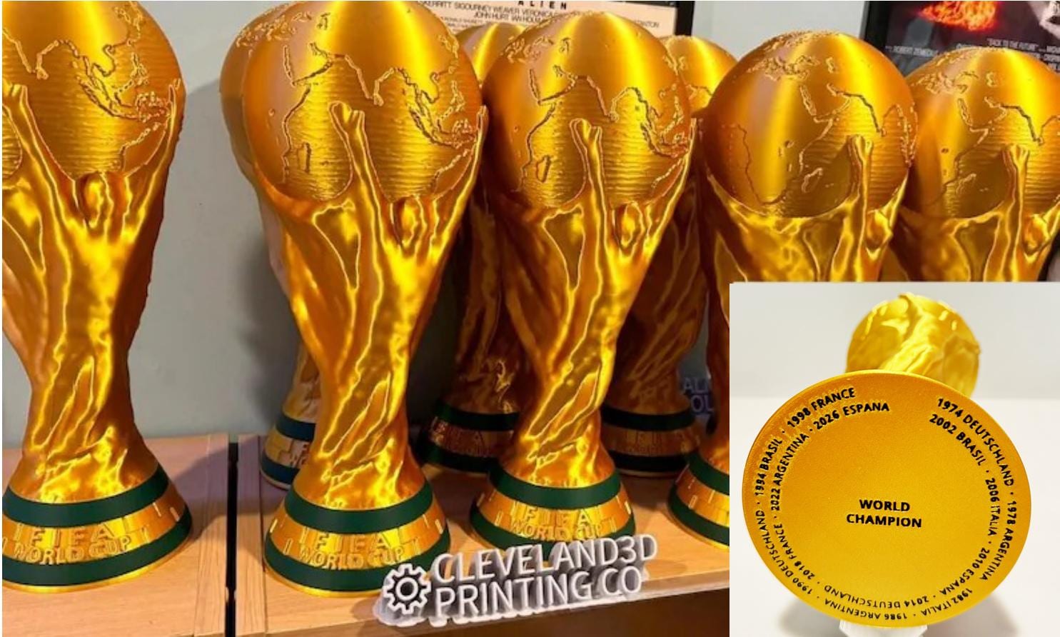 3D Printed FIFA World Cup Trophy Full Size Replica Trophy - Etsy