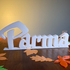 Script Parma 3D Print - Etsy