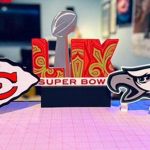 Super Bowl LIX 59 3D Printed Displays Philadelphia Eagles vs Kansas City Chiefs