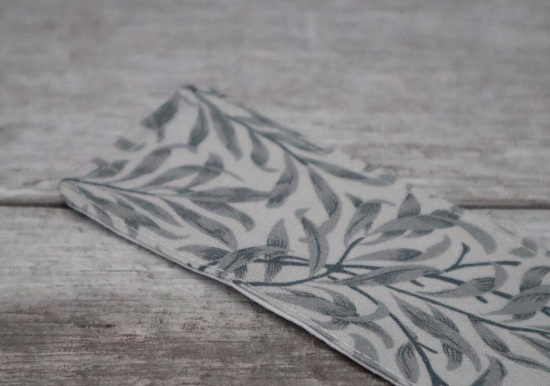 Grey&white Willow Fabric Bookmark Etsy UK