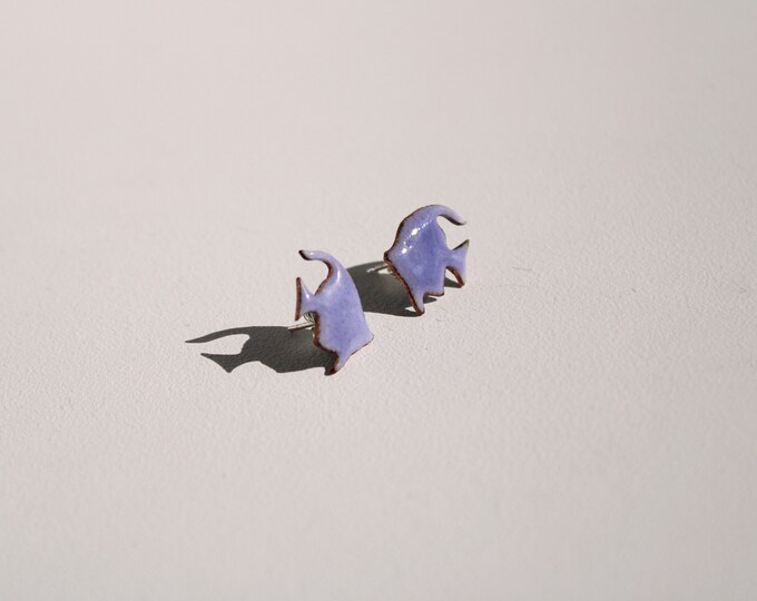 Fish Enamel Earring