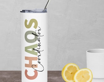 Chaos Coordinator Stainless Steel Tumbler, Cute Tumbler, Cute Mom Tumbler, Teacher Tumbler, Trendy Water Bottle, Cute Reusable Water Bottle