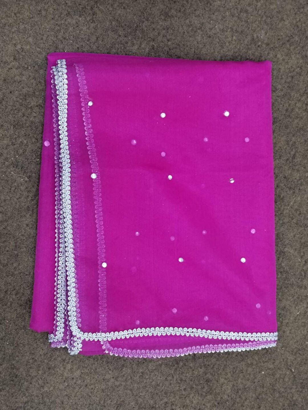 Mulmul Organza Printed Nira Pink Dupatta main image 0