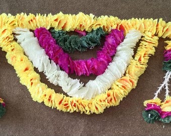 Bandarwal Flower Toran: Diwali Door Hanging, Mandir Decor (45x15 Inch)