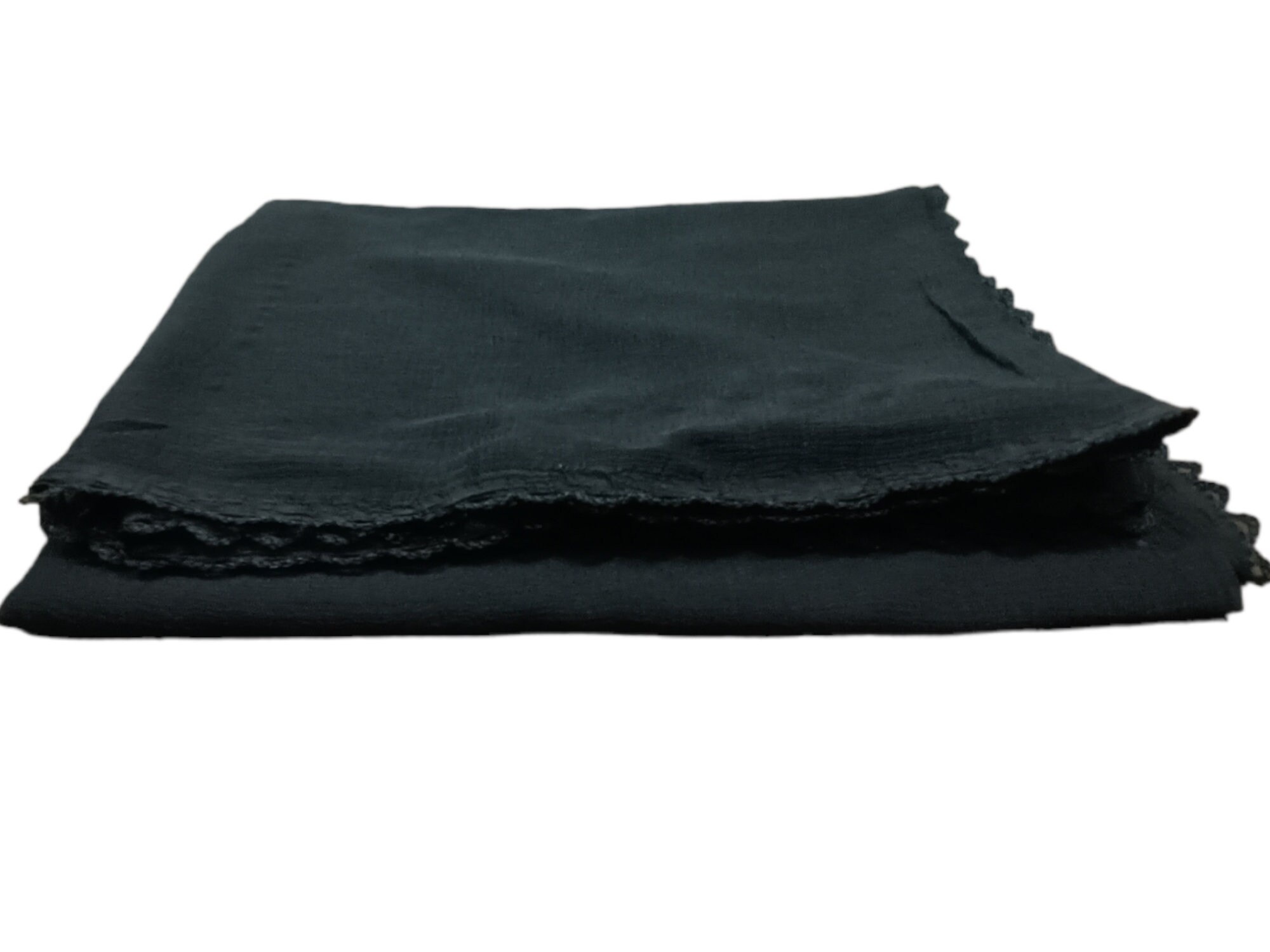 Chiffon pink dupatta with black border