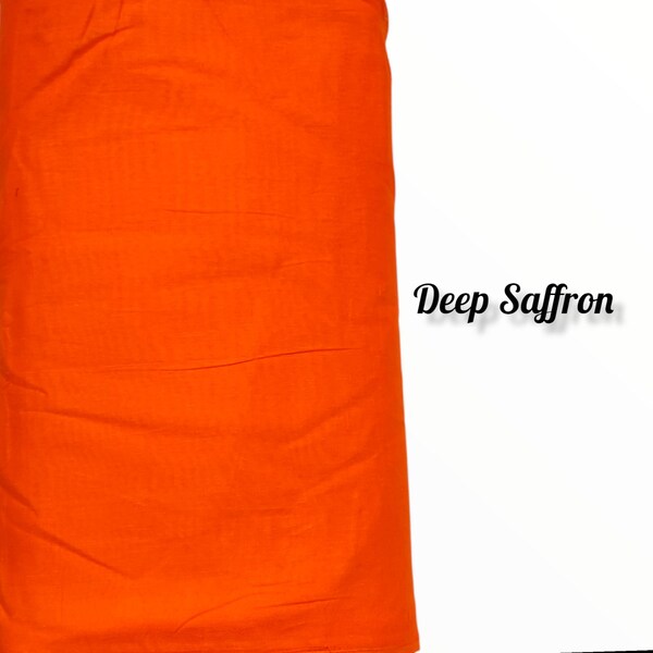 Traditional Sikh Turban Rubia Cloth/Punjabi Turban Cloth-Dark Saffron Color/Kesari Color (Peeko Free)Fast Shipping