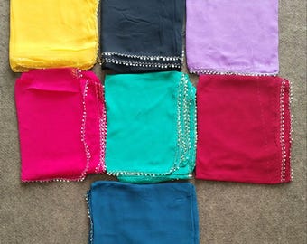 Multicolor dupatta|Yellow Dupatta|Mehroon Color Dupatta| Black dupatta| Lavendar Dupatta| Green Dupatta|Dark Pink Dupatta