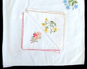 Boîte De 6 Mouchoirs Brodés Blancs - Style élégant Et Raffiné