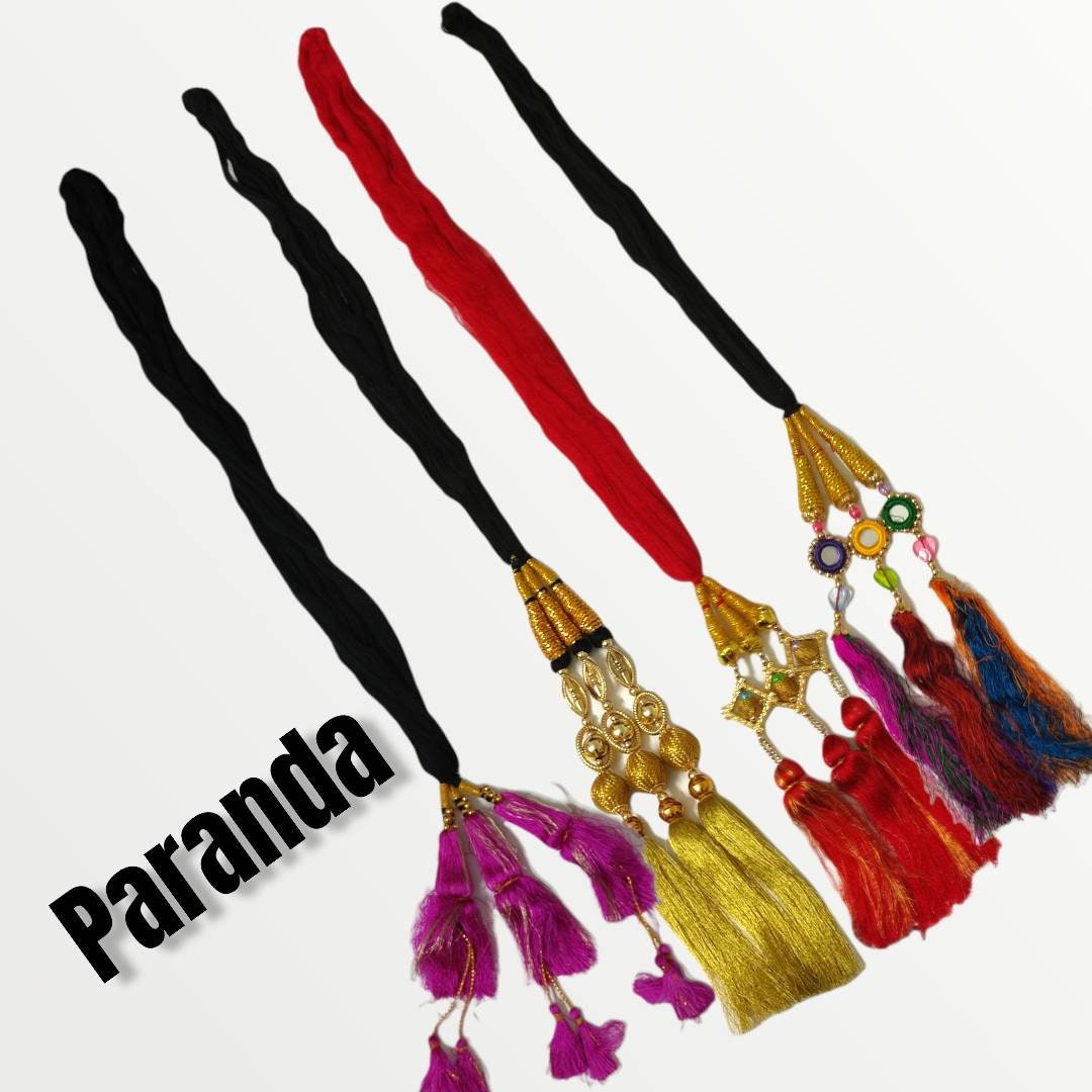 Whole Red Mirror Parandi Hair Accessory, Indian Paranda, Braid Hairstyle,  Belly Dance Head Dress, Hair Jewelry, Ponytail Hair Tassel - Etsy