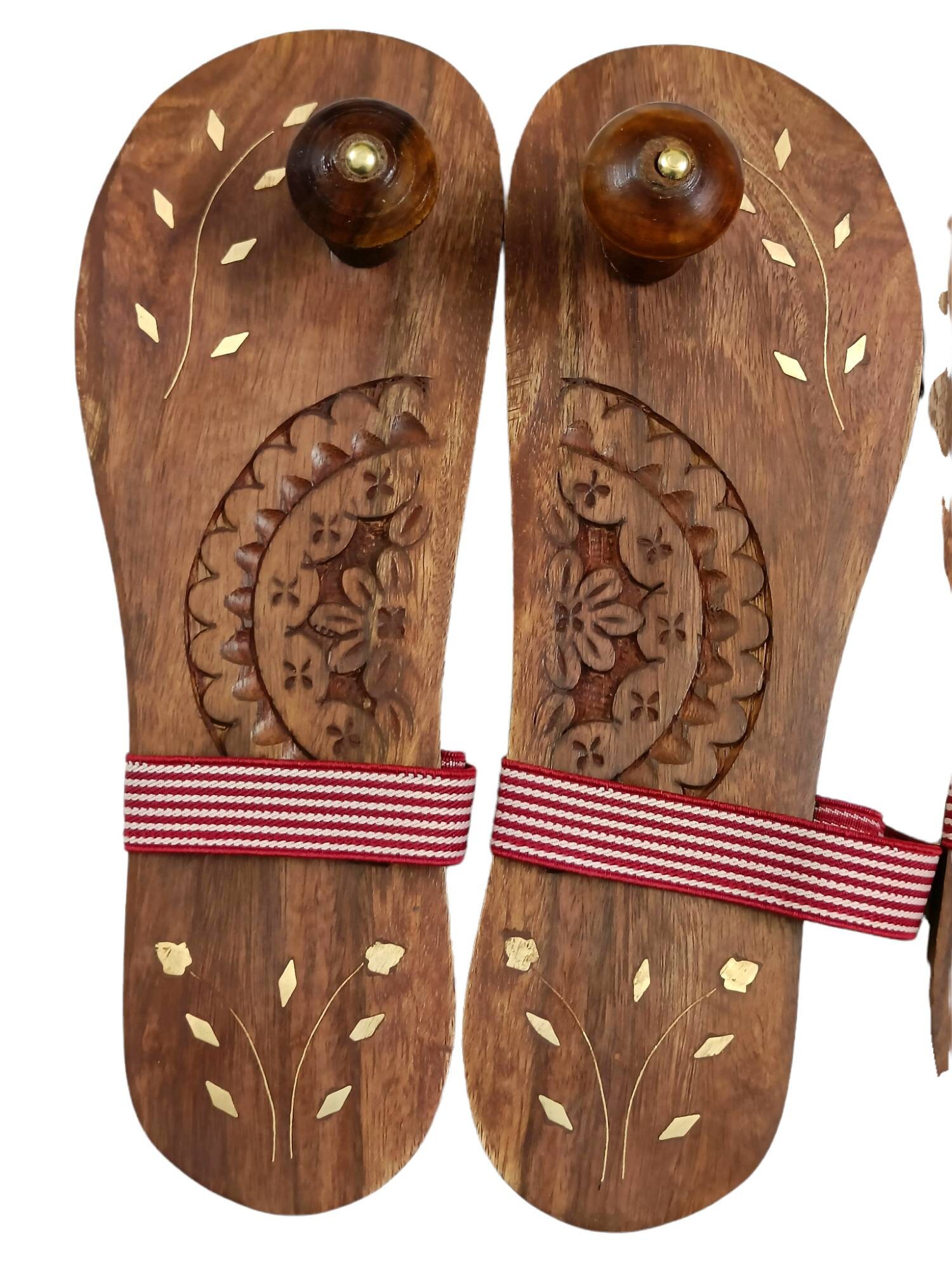Handmade Premium Wooden Khadau With Rubber Straps and Rubber - Etsy