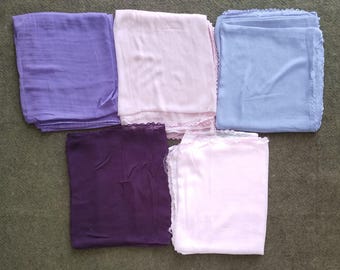 Dupatta multicolor/Dupatta rosa/Dupatta púrpura/Dupatta púrpura oscuro/Lavendar Chunri/Dupatta rosa bebé/Dupatta color vino/Pañuelo rosa claro