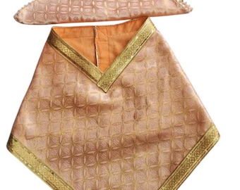 Sai Baba Poshak für 40-45 cm Idol, Handgemachtes Gott Idol Kleid, Hindu Puja Kleidung, Mandir Wear, Sai Baba Schal