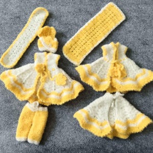 Handmade Woolen Radha Krishna Dress: 12&quot; Idol Poshak